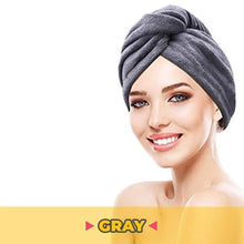 Load image into Gallery viewer, Rapid Hair Drying Microfiber Towel For Curly & All Hair Super Absorbent towel wrap with button