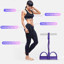 Load image into Gallery viewer, Fit™: 4-Tube Pedal Fitness Rope for Woman & Men - Fitness Gum 4 Tube Resistance Bands Latex Pedal Exerciser Sit-up Pull Rope Expander Elastic Bands Yoga equipment Pilates Workout