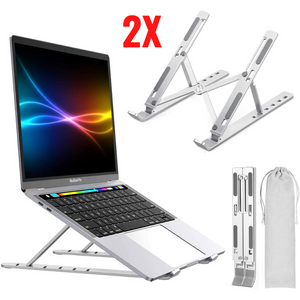 Ergonomic Laptop Stand - Adjustable Foldable Premium Aluminium Stand for upto 17 Inch Laptop